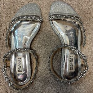 Badgley Mischka Silver Sandals